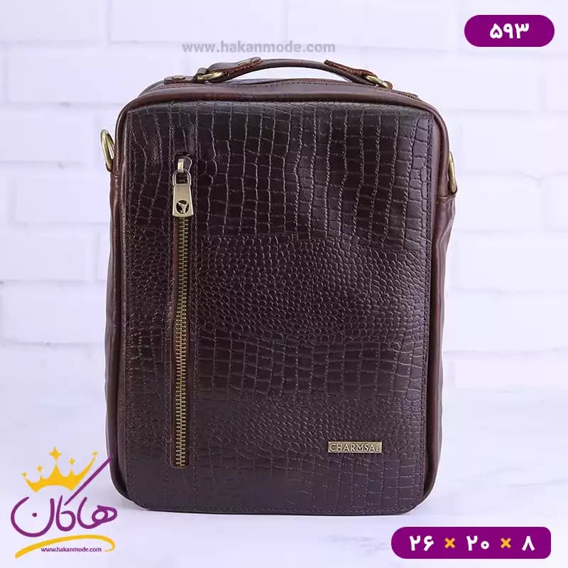 کیف دوشی چرم چرمسال کد 593 — تصویر ۳