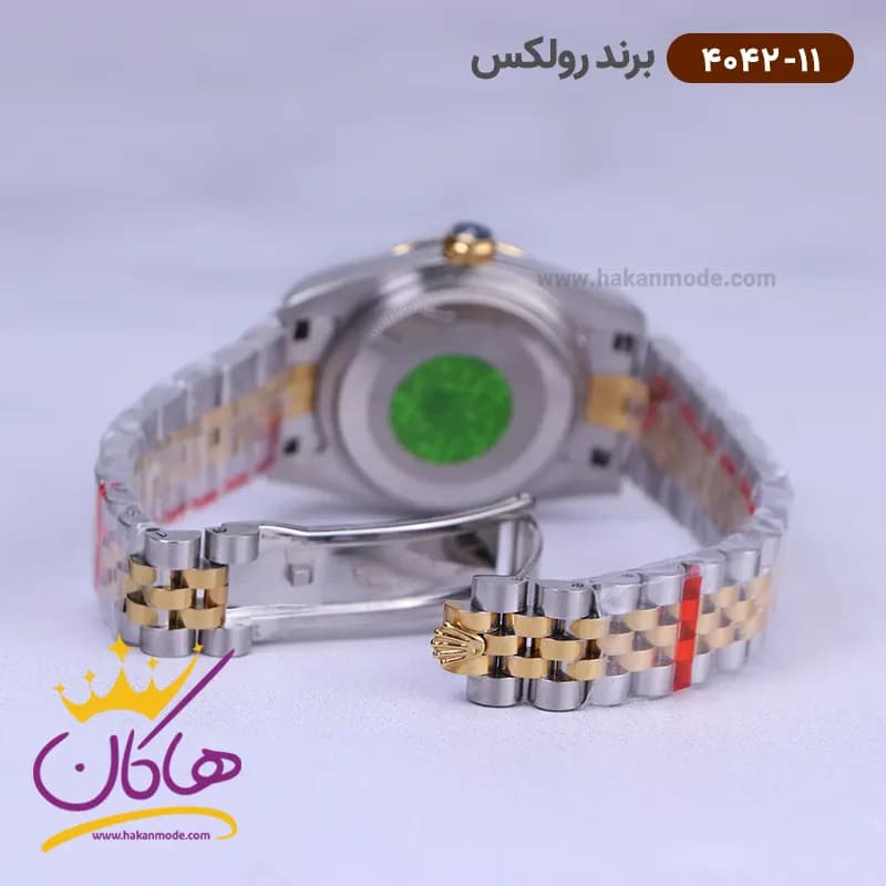 ساعت رولکس زنانه فلزی دیت جاست صفحه آبی 4042/11 — تصویر ۲