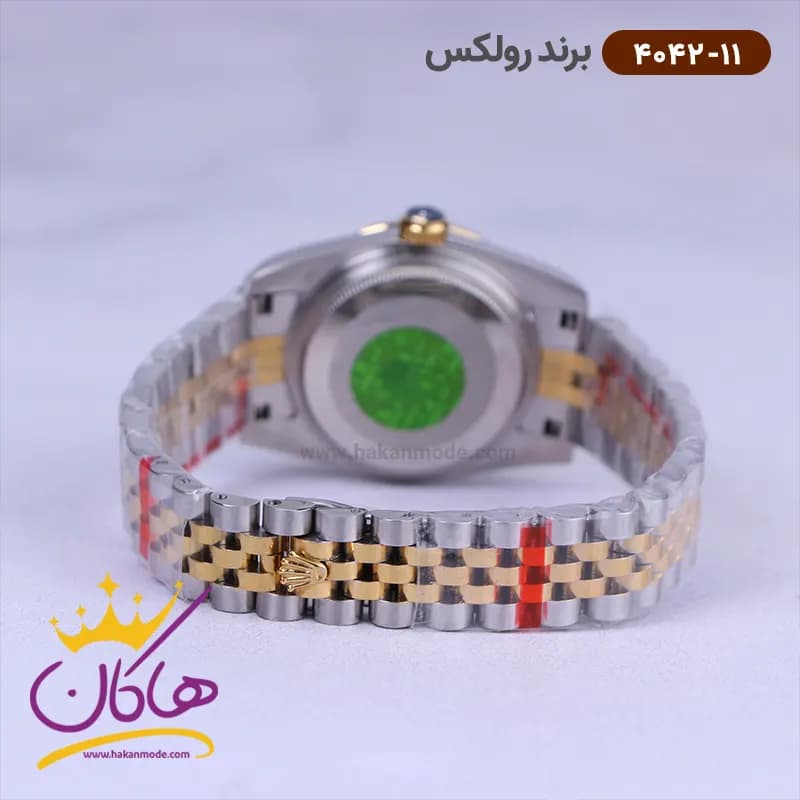 ساعت رولکس زنانه فلزی دیت جاست صفحه آبی 4042/11 — تصویر ۳