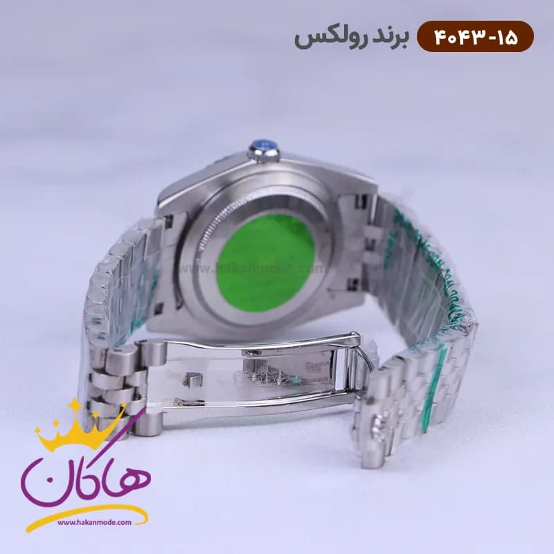 ساعت رولکس مردانه فلزی دیت جاست نقره ای کد 4043/15 — تصویر ۲