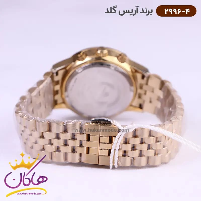 ساعت آریس گلد زنانه فلزی طلایی L2996/4 — تصویر ۳