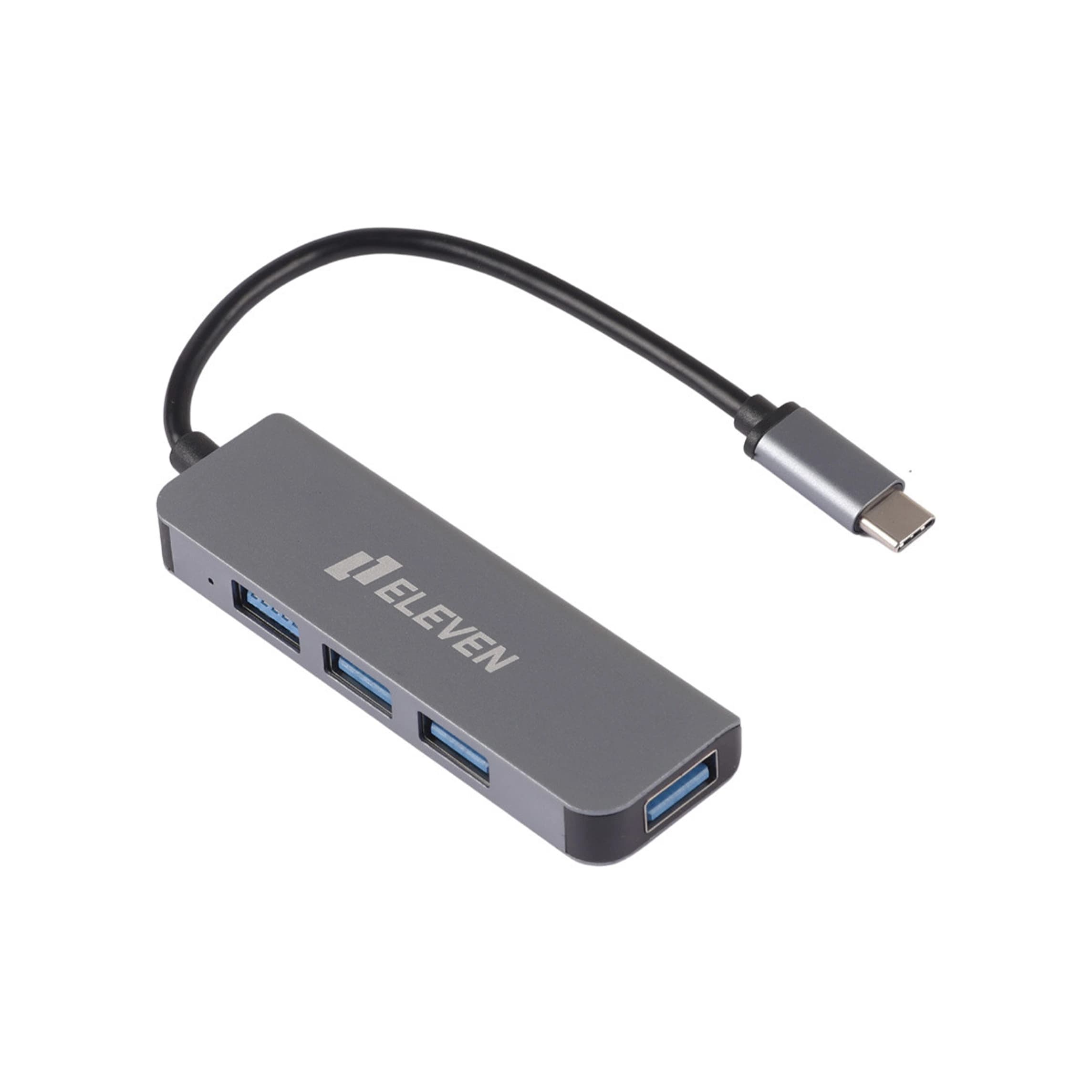 هاب USB چهار پورت با کابل تایپ سی Eleven H801
