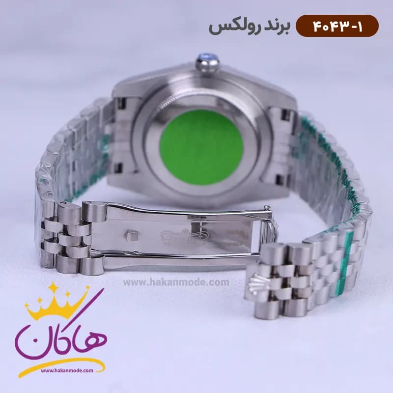 ساعت رولکس مردانه فلزی دیت جاست صفحه سفید کد 4043/1 — تصویر ۲
