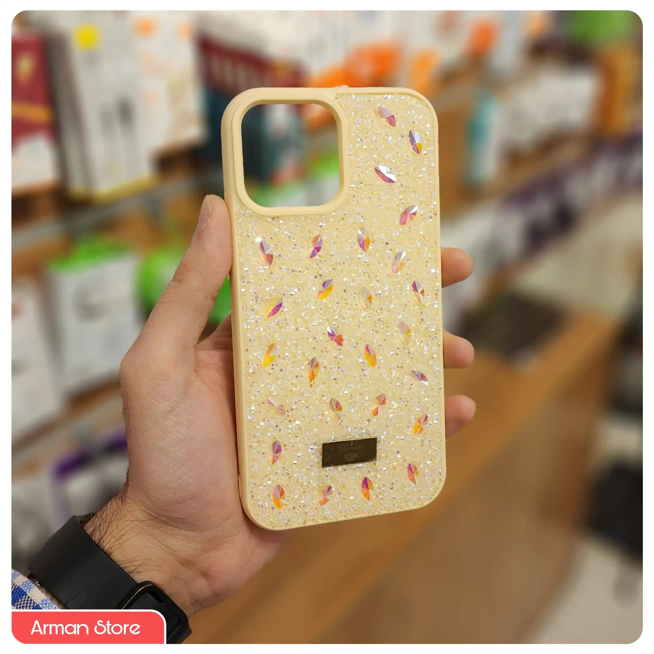قاب موبایل سوارسکی دایموند برای iPhone 15 ProMax — تصویر ۲