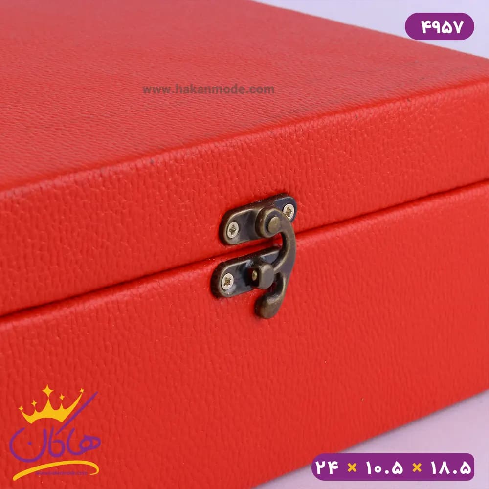 جعبه هدیه طرح چرم قرمز | کد 4957 — تصویر ۵