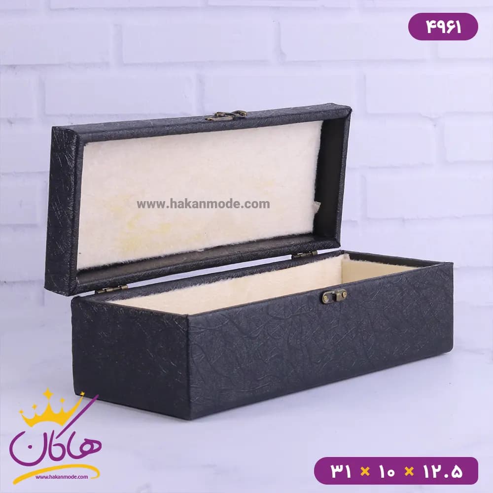 جعبه هدیه چرم مشکی | کد 4961 — تصویر ۲