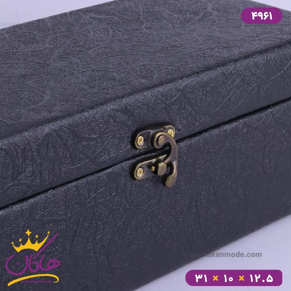 جعبه هدیه چرم مشکی | کد 4961 — تصویر ۳