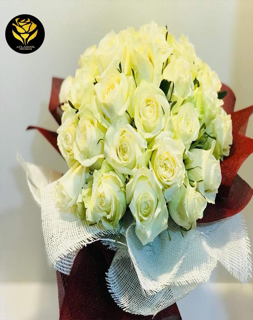 دسته گل گرد رز یکدست کد 242 — تصویر ۲