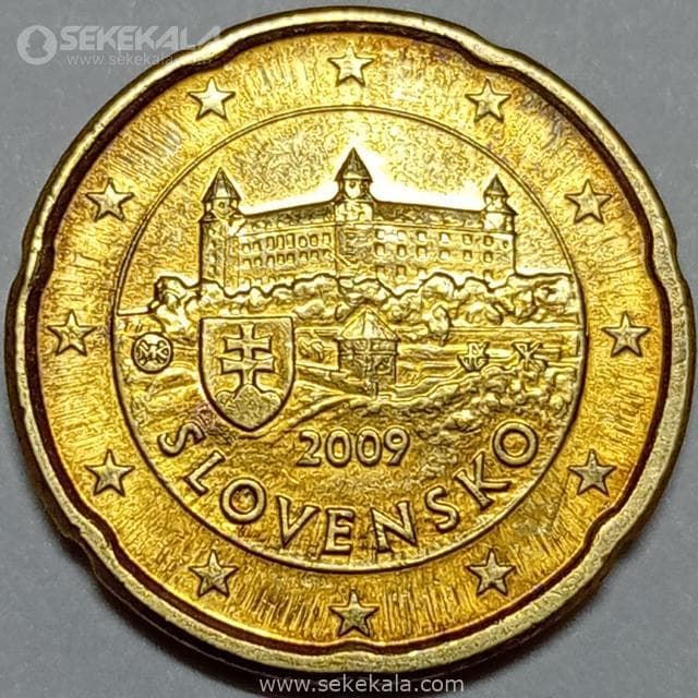 سکه 20 سنت یورو اسلواکی 2009 (UNC)