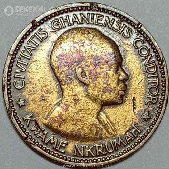 سکه 1 پنی کمیاب غنا 1958