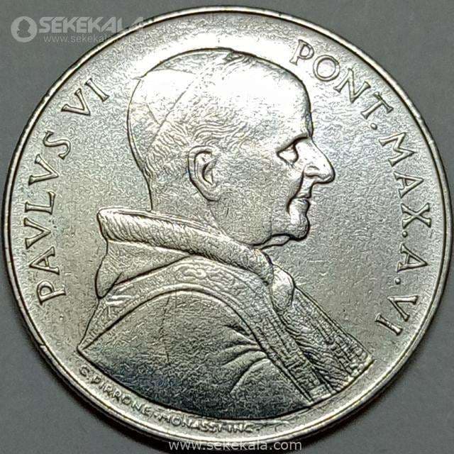 سکه کمیاب 50 لیره واتیکان 1968 (UNC) — تصویر ۲