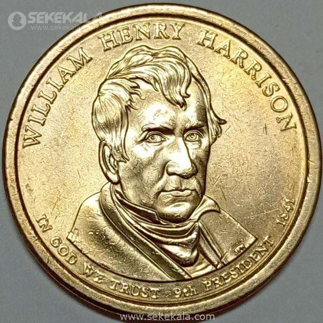 سکه 1 دلار ریاست جمهوری آمریکا 2009 (ویلیام هنری هریسون)(+AU)