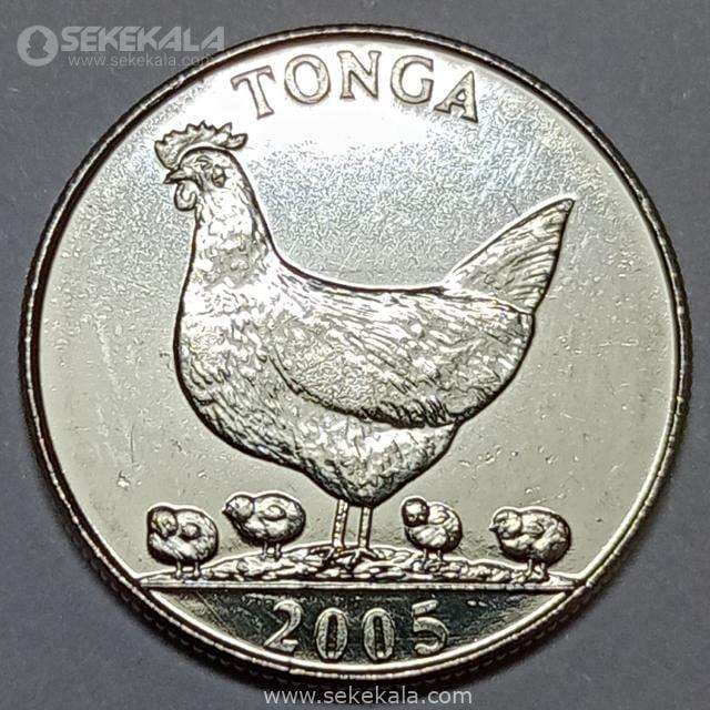 سکه کمیاب 5 سنیتی تونگا 2002 (UNC)