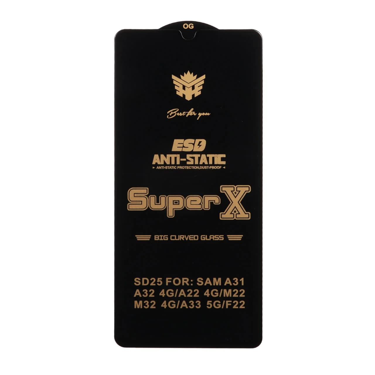 محافظ صفحه نمایش آنتی استاتیک Full Cover Super X مدل Samsung A31 / A32 4G / A33 / A22 4G / M22 / M32 4G / F22 — تصویر ۲
