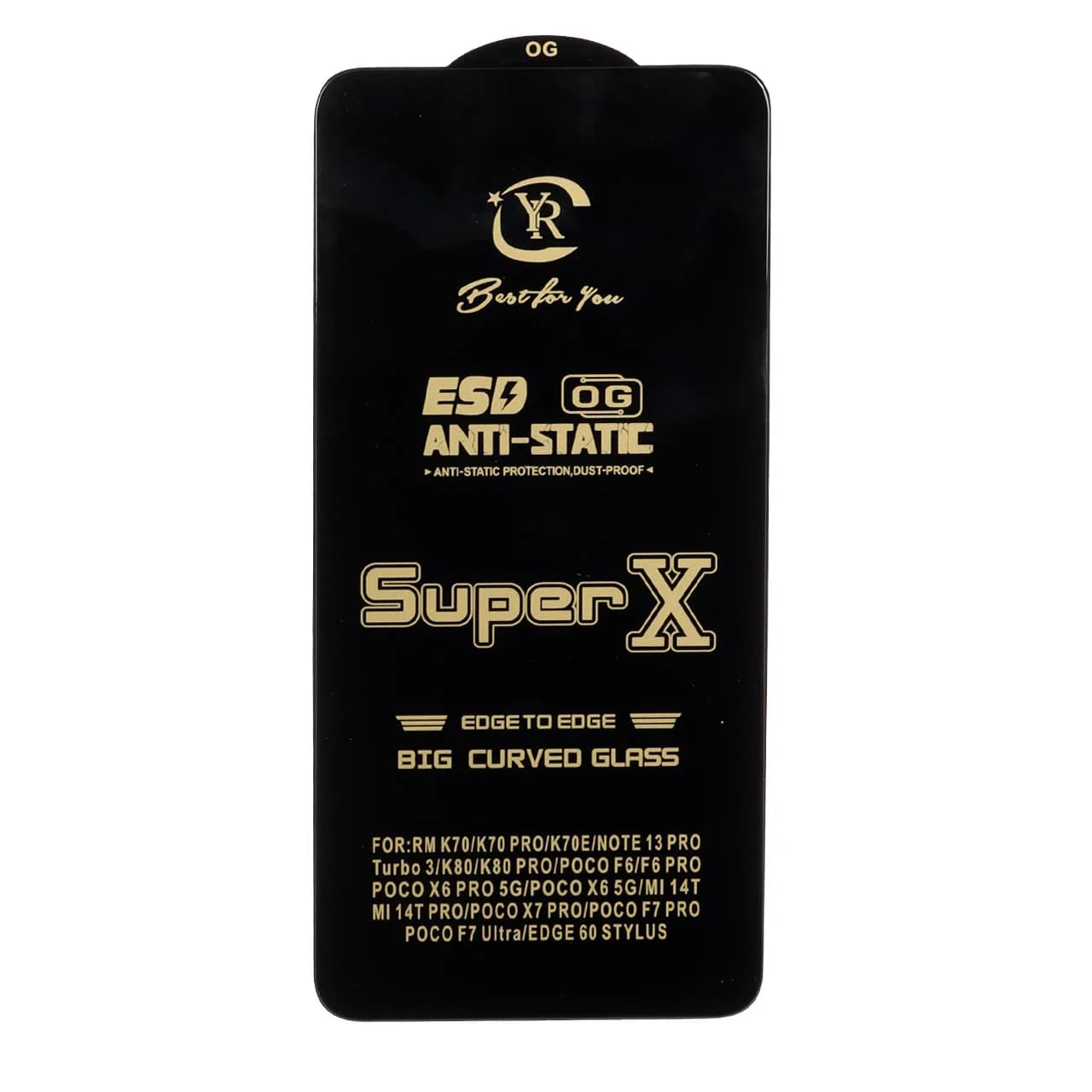 محافظ صفحه نمایش آنتی استاتیک Full Cover Super X مدل Xiaomi Poco X7 Pro 5G / Mi 14t / 14T Pro / Redmi Note 13 Pro 5G / Poco X6 5G / Poco F6 5G / Poco F6 Pro 5G / Note 13 5G / Poco X6 Pro 5G