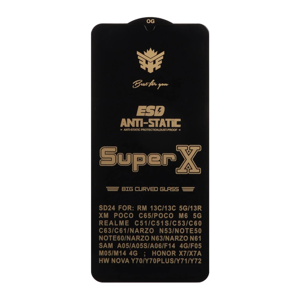 محافظ صفحه نمایش آنتی استاتیک Full Cover Super X مدل Samsung Galaxy A07 / A06