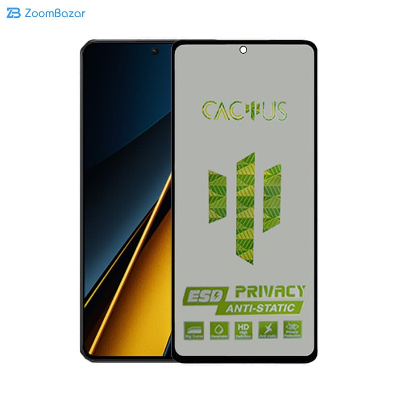 گلس پرایوسی اپیکوی مدل Cactus-ESD-Privacy مناسب برای گوشی موبایل شیائومی Poco X6 Pro/X6/M6 Pro 4G — تصویر ۳