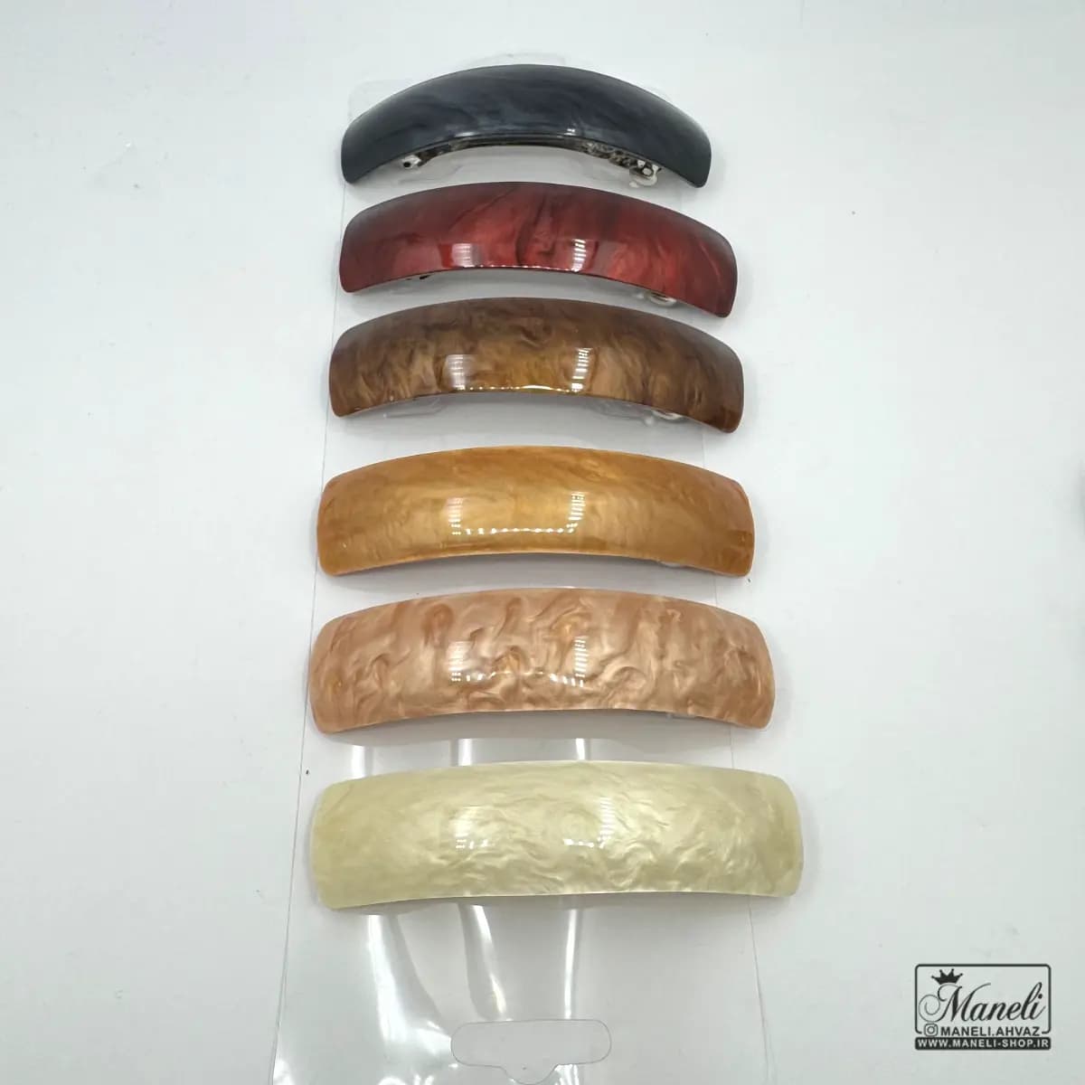 گیره سر رنگی طرح سنگ