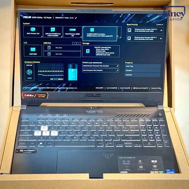 لپ تاپ استوک 15.6 اینچی ایسوس TUF Gaming F15 FX507ZC Core i5-12500H 16GB DDR4 512GB SSD RTX 3050 4GB FHD IPS 144Hz — تصویر ۳