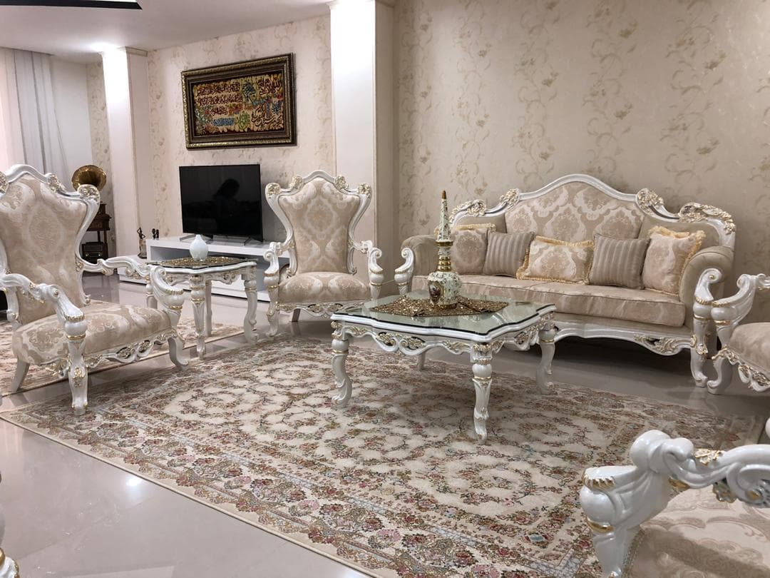 مبل کلاسیک مدل دیپلمات دسته چوبی