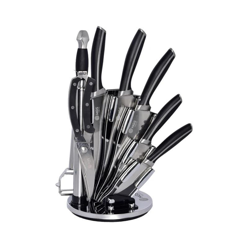 سرویس کارد ۹ پارچه مشکی برند ام جی اس MGS کد کالا S-K65006-T9(A4D)