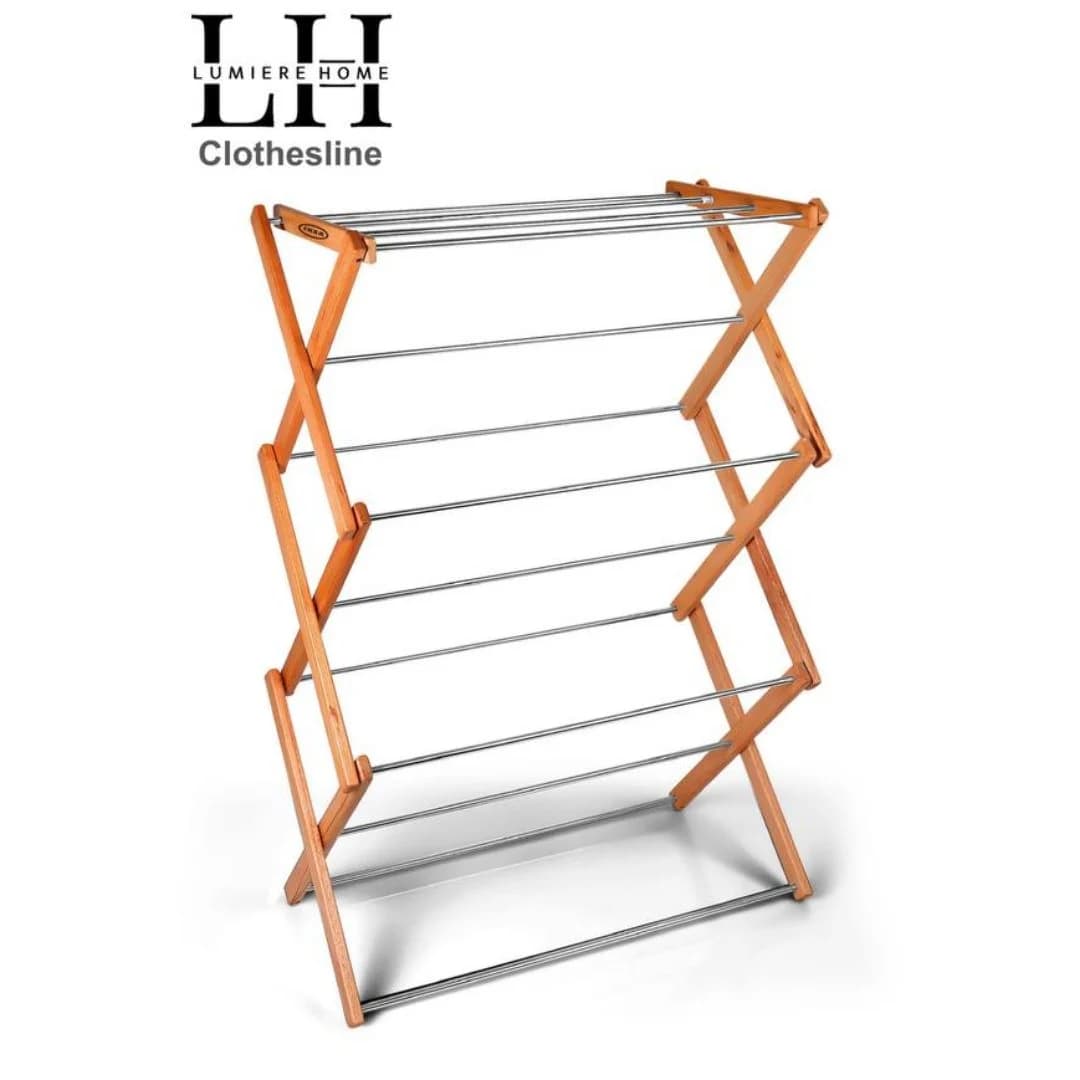 بند رخت چوب استیل ikea چوب راش