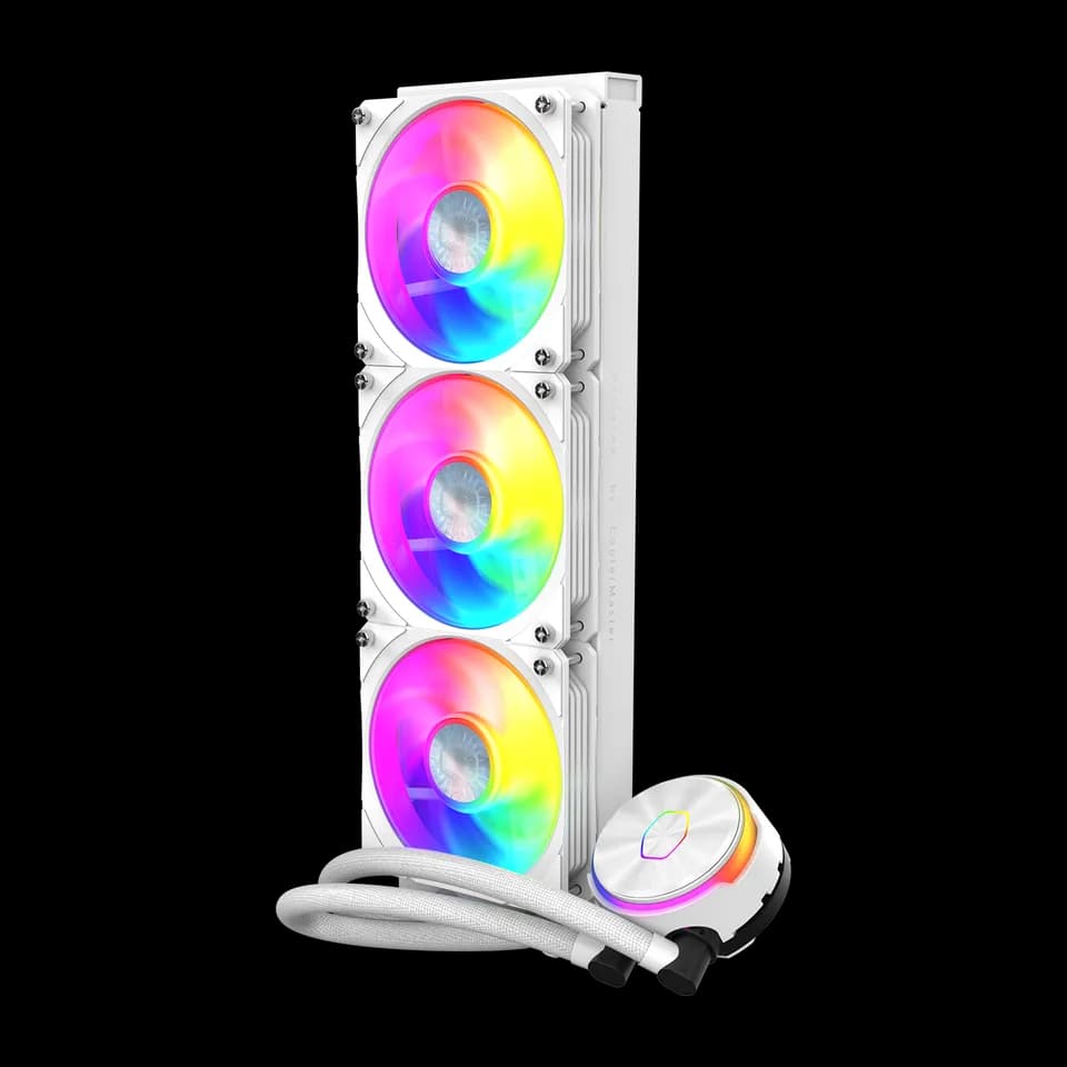 خنک کننده مایع CPU کولرمستر MasterLiquid PL360 Flux سفید | خنک کننده AIO 360 — تصویر ۲