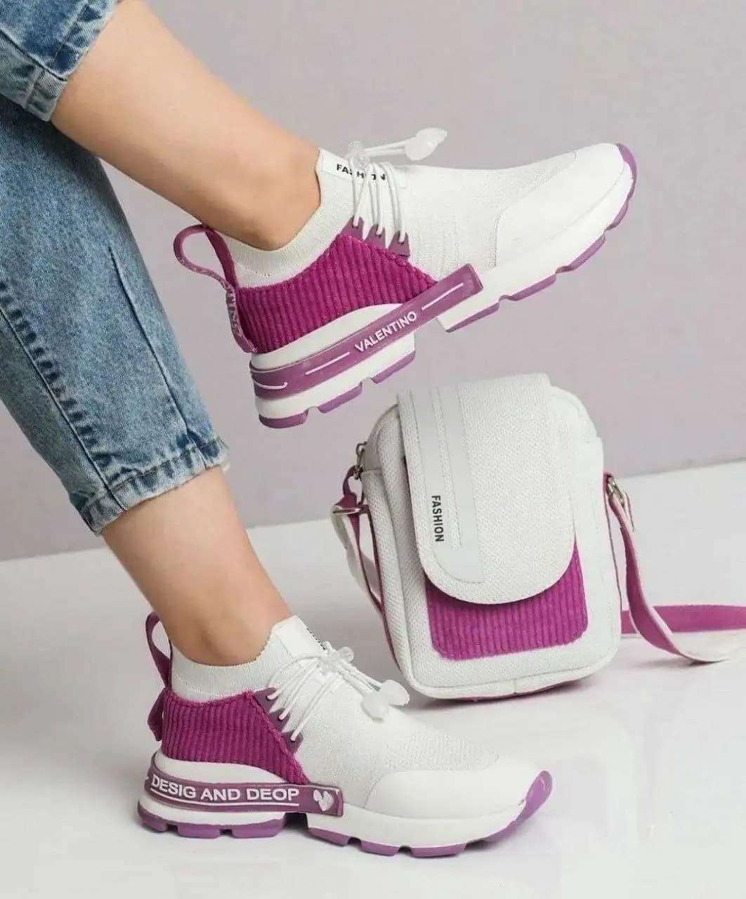 کیف VALENTINO (سفید-بنفش) کد 4211