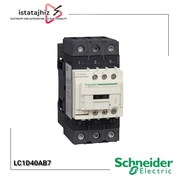 کنتاکتور 40 آمپر اشنایدر مدل LC1D40AB7 بوبین 24 ولت