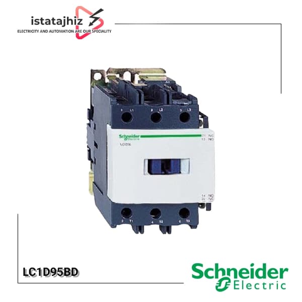 کنتاکتور 95 آمپر اشنایدر مدل LC1D95BD بوبین 24 ولت