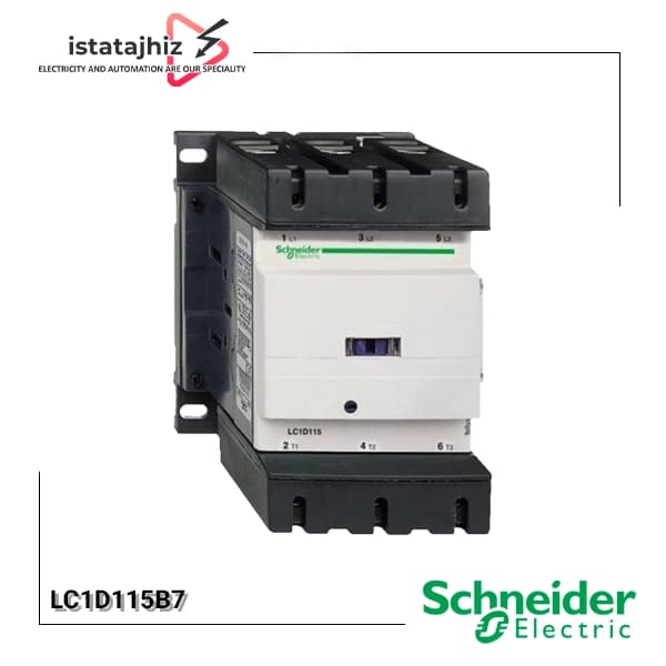 کنتاکتور 110 آمپر اشنایدر مدل LC1D115B7 بوبین 24 ولت