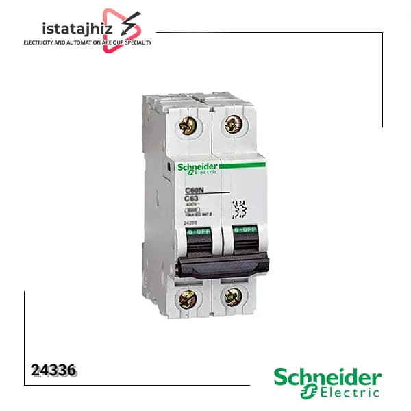 کلید مینیاتوری اشنایدر دو فاز 10 آمپر تیپ C
