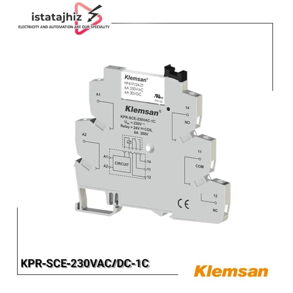 رله PLC باریک کلمسان مدل KPR-SCE-230VAC/DC-1C