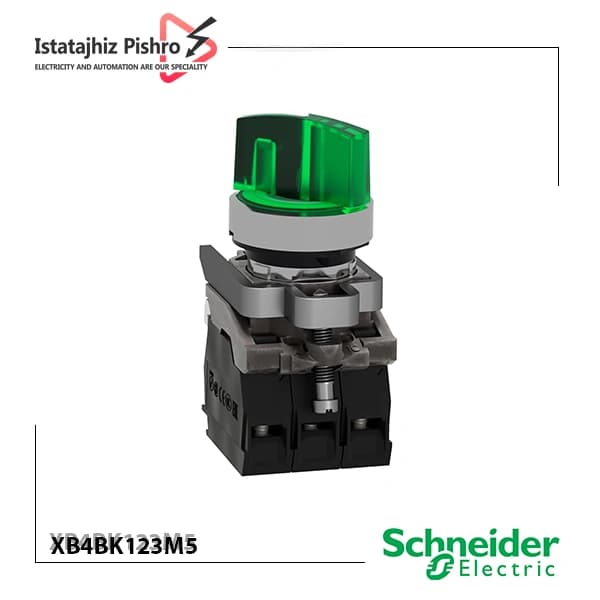 کلید فرمان یک طرفه ثابت چراغدار مدل XB4BK123M5 — تصویر ۳