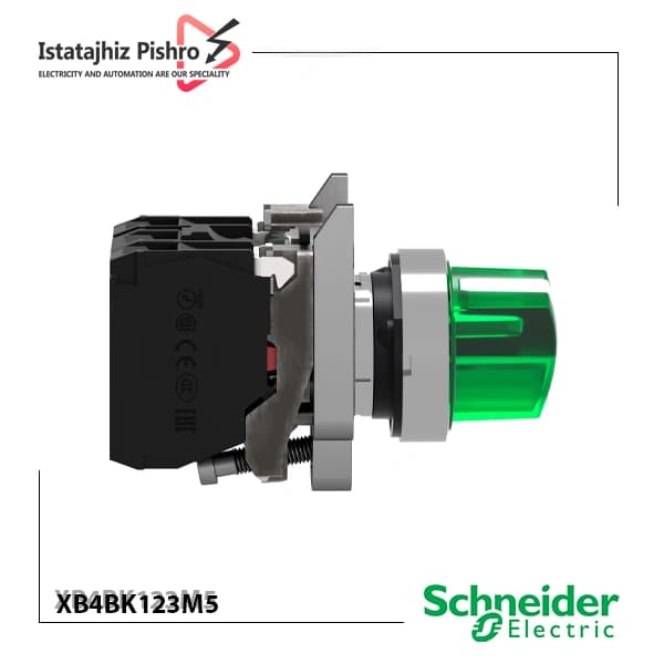 کلید فرمان یک طرفه ثابت چراغدار مدل XB4BK123M5 — تصویر ۶