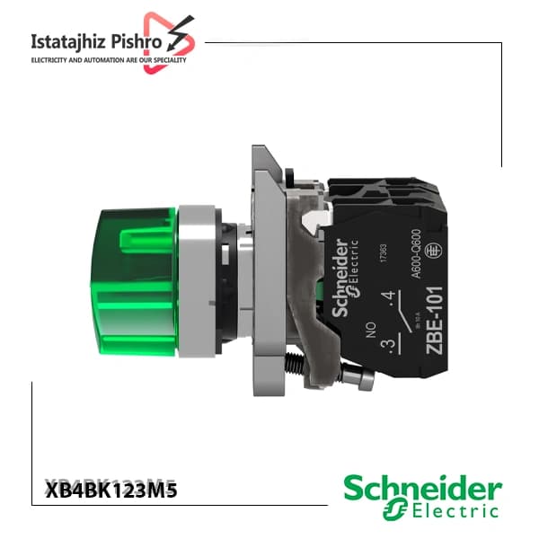 کلید فرمان یک طرفه ثابت چراغدار مدل XB4BK123M5 — تصویر ۵
