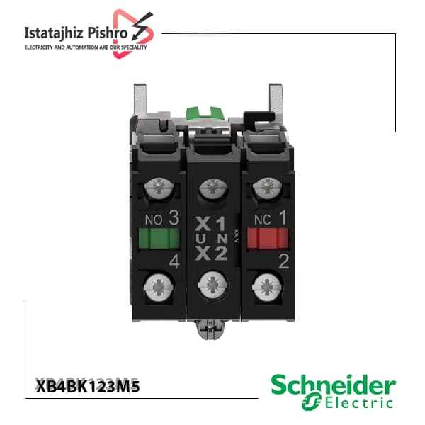 کلید فرمان یک طرفه ثابت چراغدار مدل XB4BK123M5 — تصویر ۷
