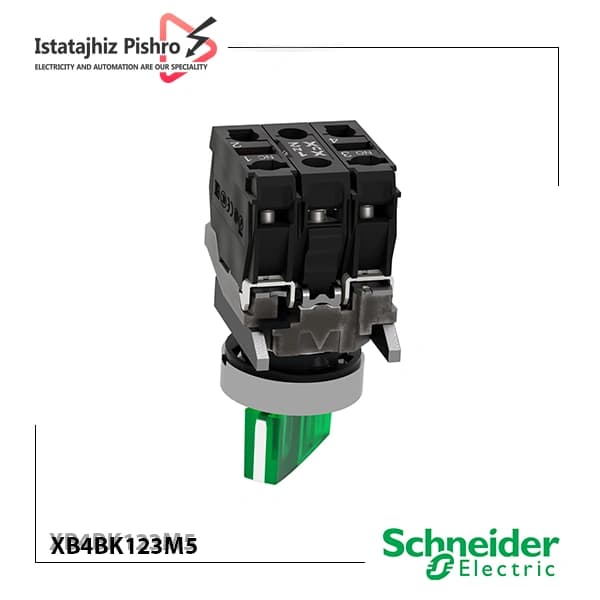 کلید فرمان یک طرفه ثابت چراغدار مدل XB4BK123M5 — تصویر ۴