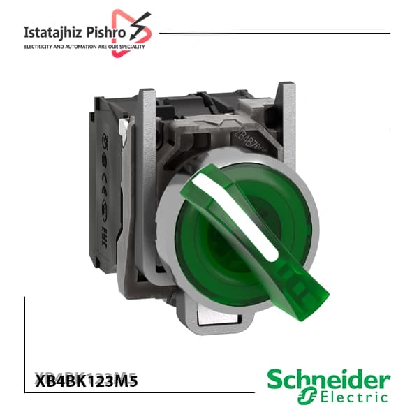 کلید فرمان یک طرفه ثابت چراغدار مدل XB4BK123M5 — تصویر ۲