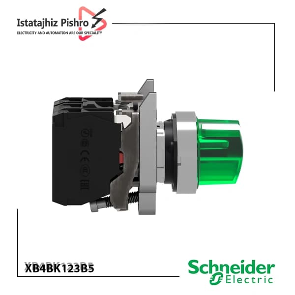 کلید فرمان یک طرفه ثابت چراغدار مدل XB4BK123B5 — تصویر ۶