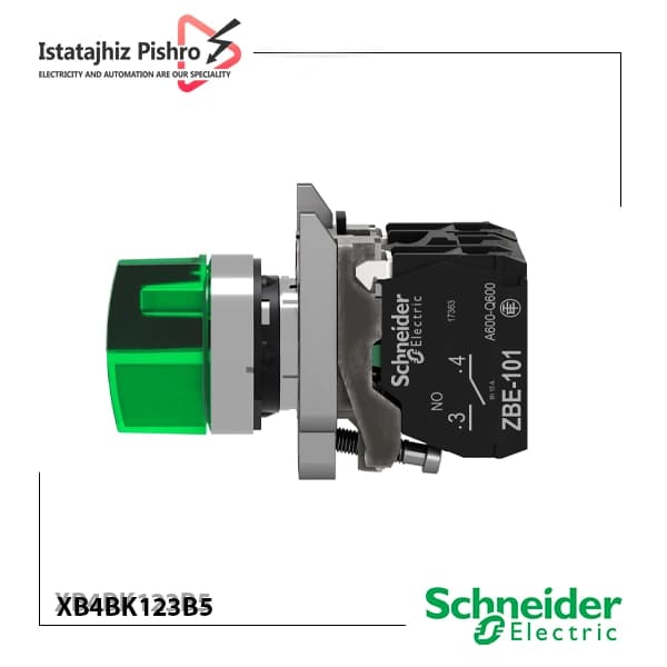 کلید فرمان یک طرفه ثابت چراغدار مدل XB4BK123B5 — تصویر ۵