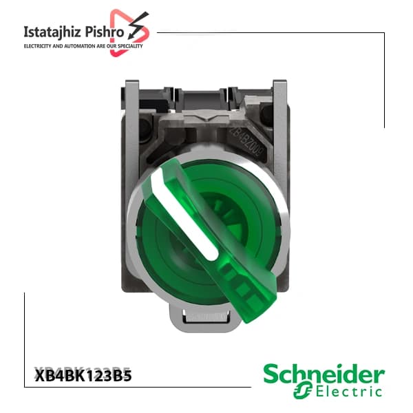 کلید فرمان یک طرفه ثابت چراغدار مدل XB4BK123B5 — تصویر ۲