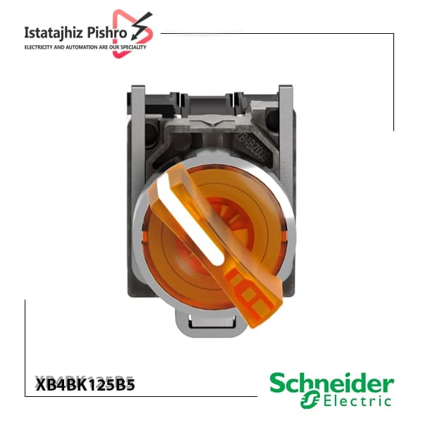 کلید فرمان یک طرفه ثابت چراغدار مدل XB4BK125B5 — تصویر ۲