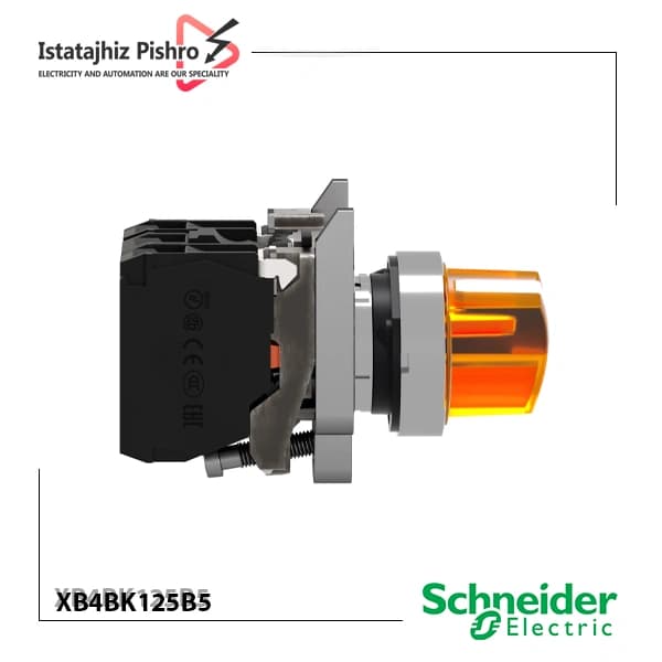 کلید فرمان یک طرفه ثابت چراغدار مدل XB4BK125B5 — تصویر ۳