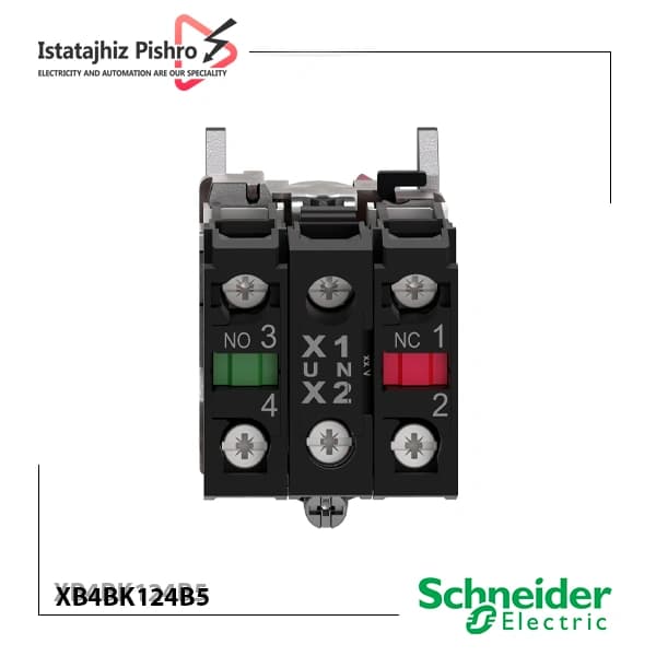 کلید فرمان یک طرفه ثابت چراغدار مدل XB4BK124B5 — تصویر ۵