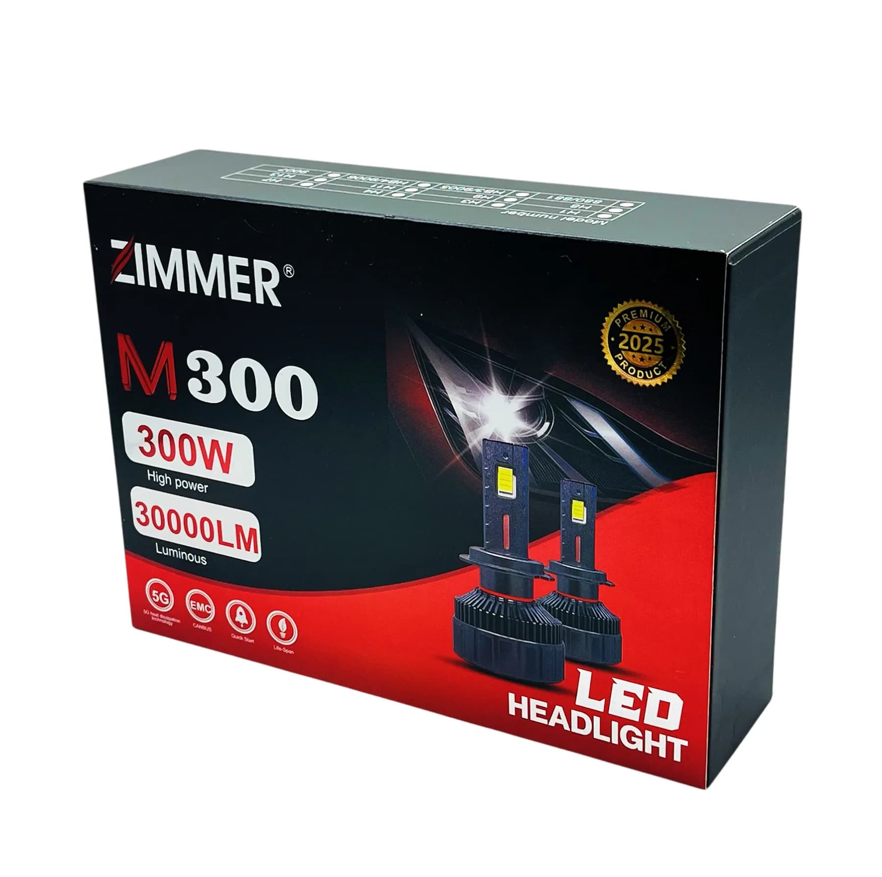 هدلایت لامپ خودرو زیمر مدل M300 پایه H4 بسته دو عددی — تصویر ۳