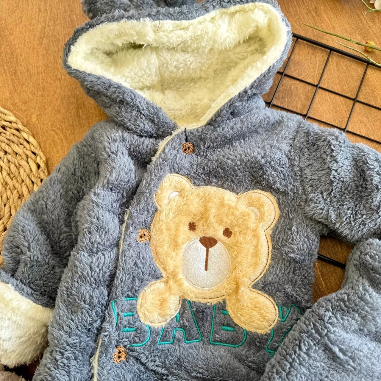 سویشرت شلوار خزدار کله خرس Baby کد 6992 — تصویر ۵