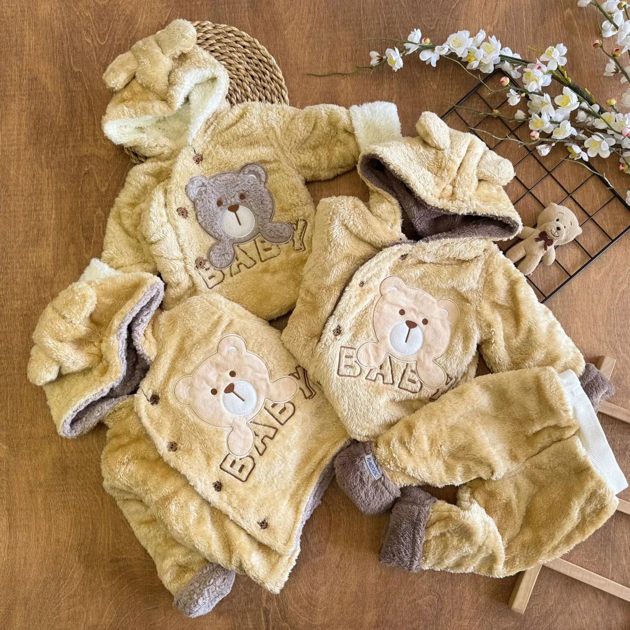 سویشرت شلوار خزدار کله خرس Baby کد 6992 — تصویر ۲