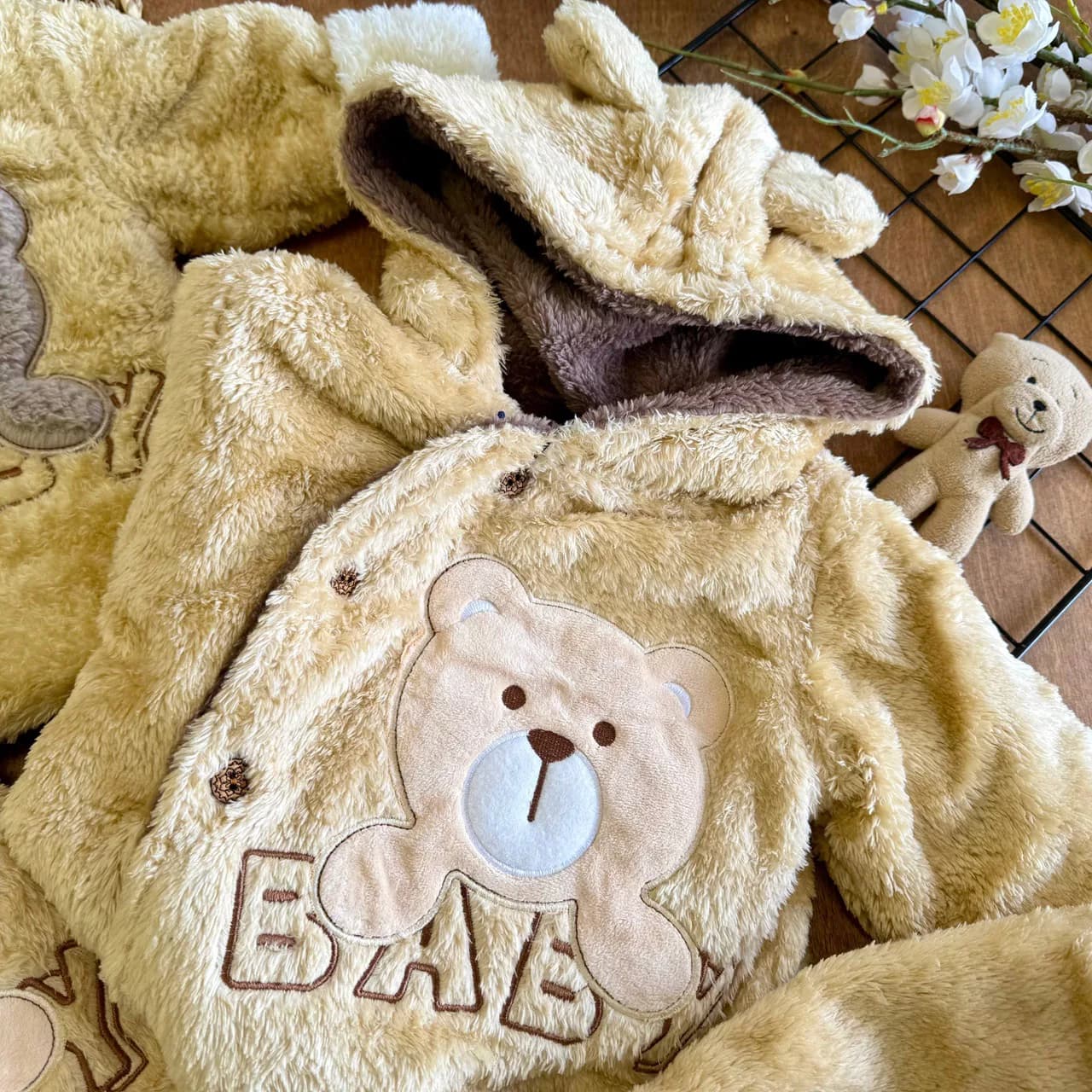 سویشرت شلوار خزدار کله خرس Baby کد 6992 — تصویر ۴