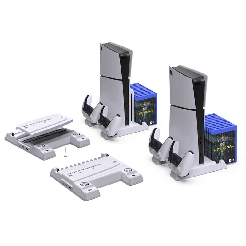خنک کننده و شارژر دسته PS5/PS5 Slim دابی مدل P-5 TP5-3537B — تصویر ۳